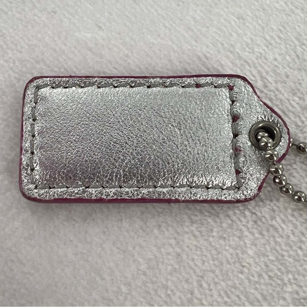 Coach Raspberry Red Patent Leather Bag Tag - Picture 4 of 6